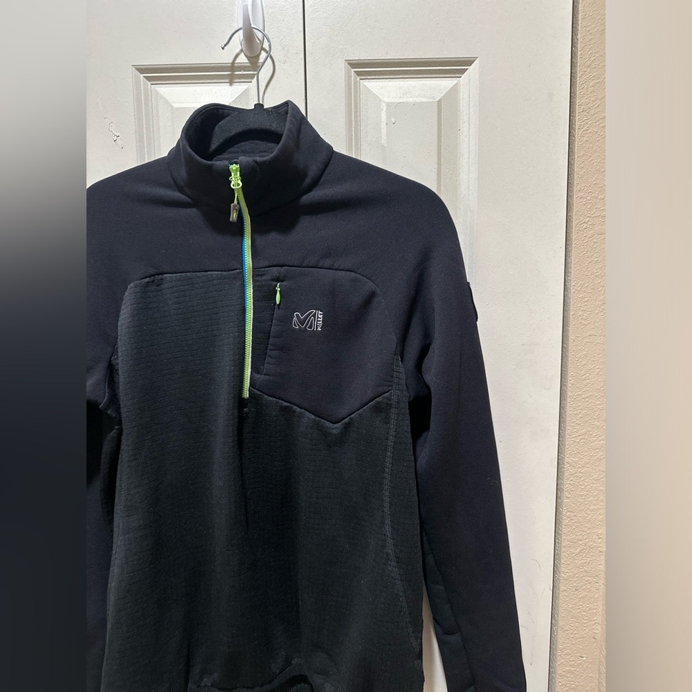 Millet Seneca Tecno Zip Fleece Jacket Men’s Black/Green combo , L/XL - Picture 7 of 9
